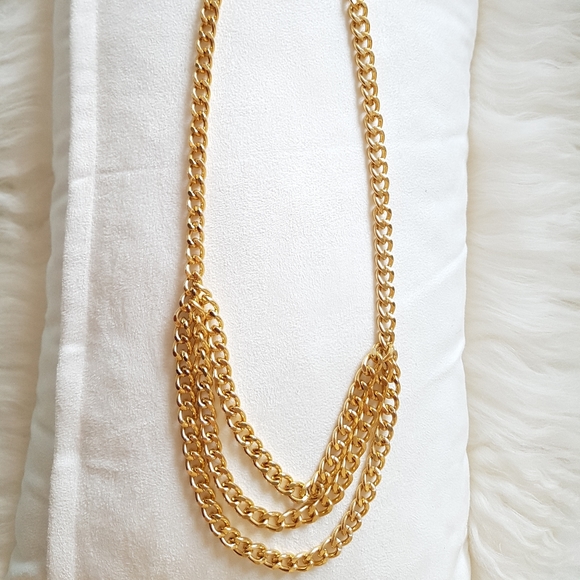 HELLOBERRY gold multi-chain necklace - Picture 1 of 2